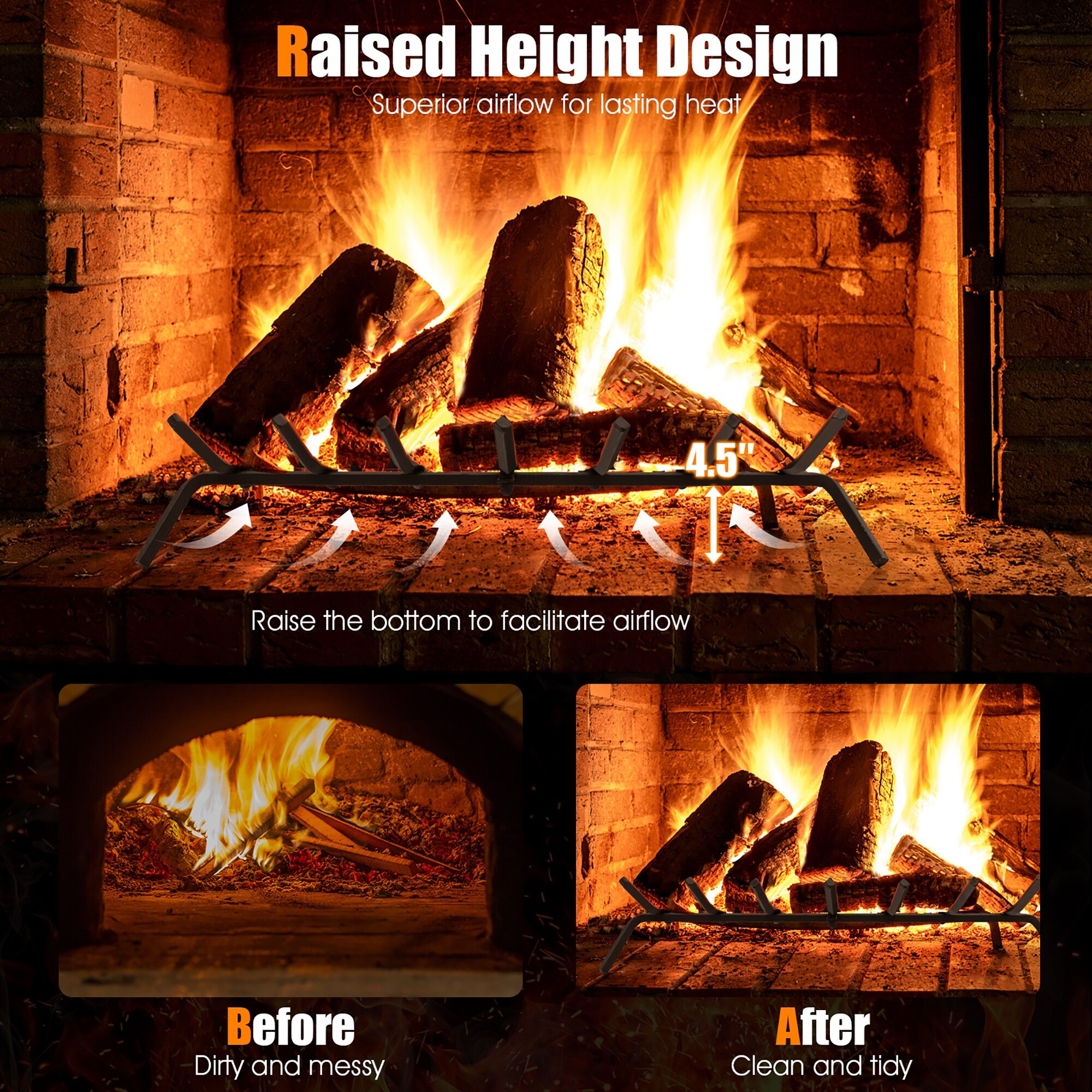Fire hotsell log grate